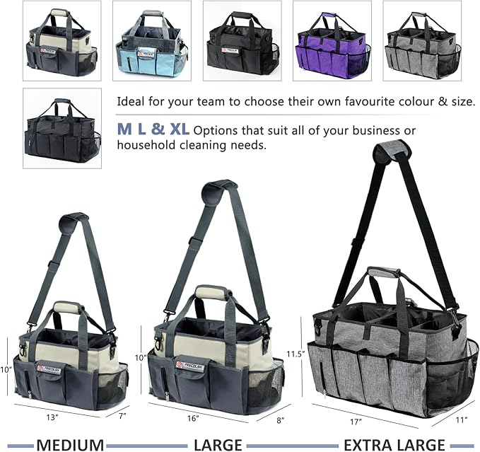 Cleaning Caddy for Cleaning Suppliers Organizer with Pockets for House Cleaning Essentials, Cleaning Organizer, Wearable Cleaing Bag Tote, Storage Caddy for Housekeeping