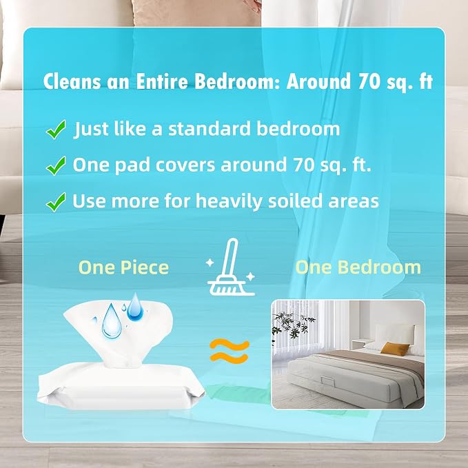 12 Count Unscented Wet Mop Refills for Swiffer Sweeper Wet Pads | One Pad Cleans One Room, Wet Mopping Cloths, For Hardwood Tile Laminate Floors, Mop Not Included