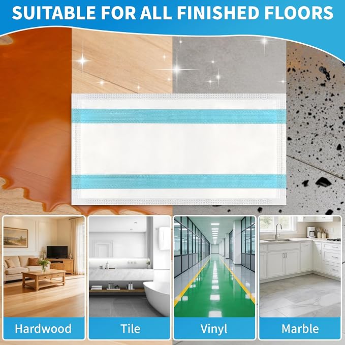 80 Pack Wet Jet Pads for Swiffer Wet Jet Spray Mop - 4 Layers Thickened Multi-Surface Mop Pads for Swiffer Wet Pads Refill, Safe for All Finished Floors, Heavy-Duty Dirt Locking | Super Absorbent