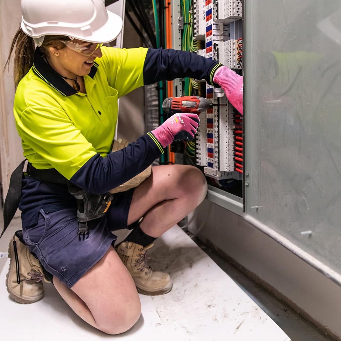 Kebada W1 Women's Work Gloves - Pink Medium (12 Pairs)