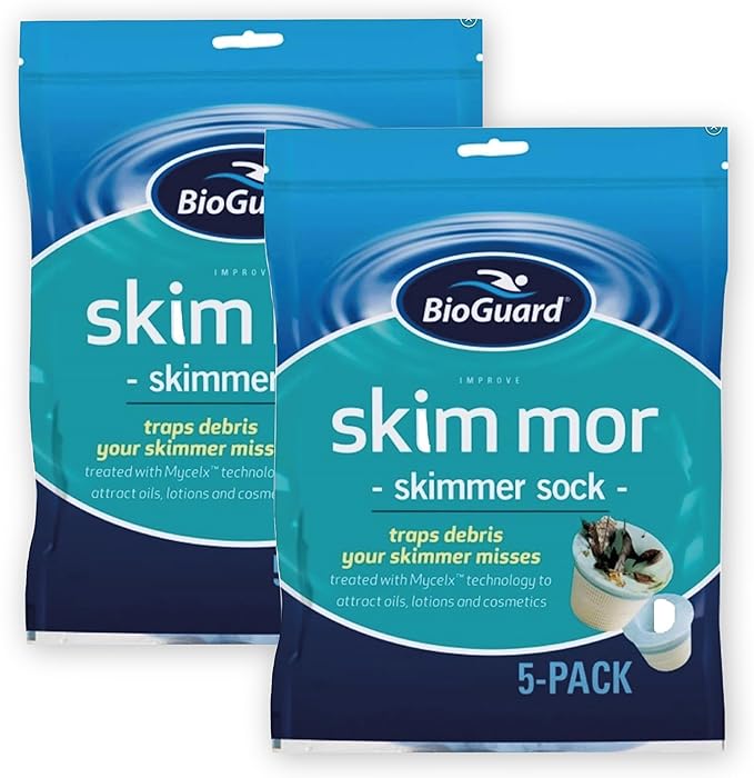 BioGuard Skim Mor, 2 Pack, Treated with Myclex Technology, Catches Debris Your Skimmer Misses, Enhances Filter Efficiency