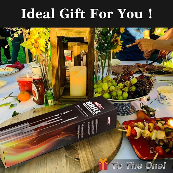 GRILLART 3PCS Grill Tools Bundle with Fast Clean Grill Brush