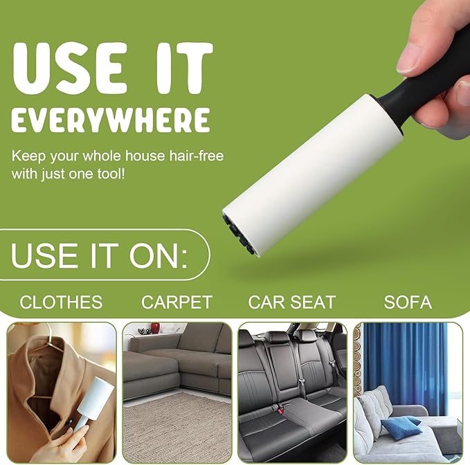Hushee 24 Pcs Mini Lint Roller for Travel Small Lint Removers Bulk for Pet Hair and Clothes Small Size Removers Portable Sticky Removing Tool for Cleaning Furniture Dog Car Seat