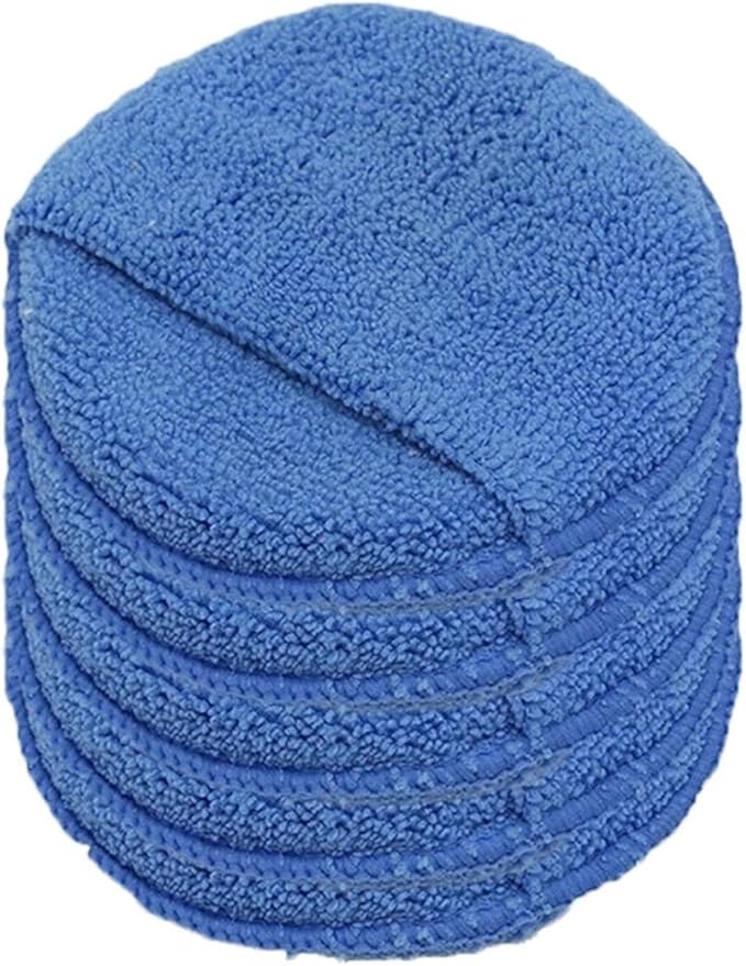 2/5/10Pcs 5-inches Microfiber Wax Applicator Pad Ultra Soft Car Polishing Sponge with Finger Pocket Auto Care Polish Foam 2028(Blue 5Pcs)