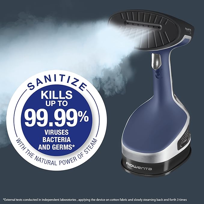 Rowenta PurePop Handheld Steamer for Clothes 1.5 Lbs 15 Second Heatup, 2.3 Oz Capacity & X-Cel Handheld Steamer for Clothes Medium 25-Second Fast Heat-UP
