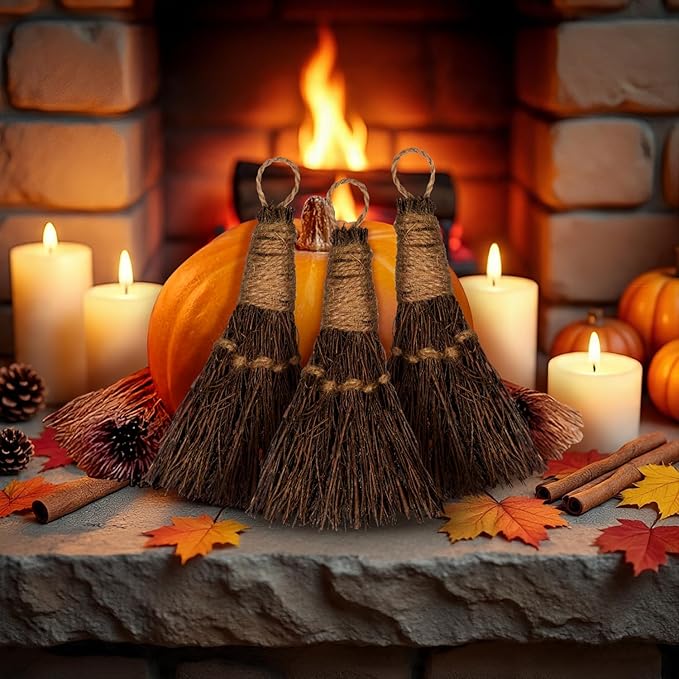 Cinnamon Broom - Cinnamon Broomstick Scented 6in (1 Pack) - Decorative Mini Broomsticks - Cinnamon Scented Brooms - Door Protection