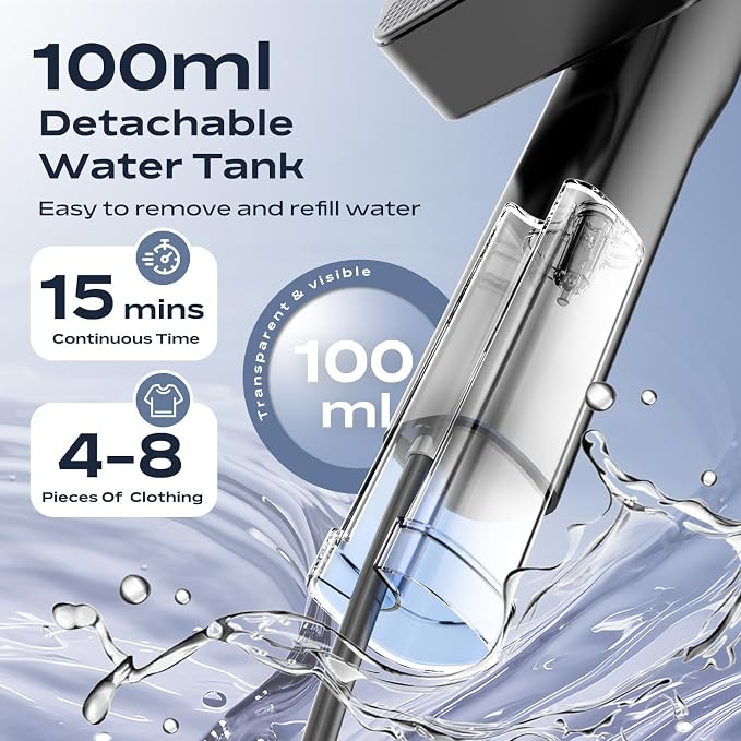 Travel Steamer for Clothes: 1000W Powerful Clothes Steamer & Iron 2 In 1, Fast Heat Up with 4 Modes, Portable Handheld Garment Steamer, Quick Wrinkle Removal for Home & Travel, 110-120V