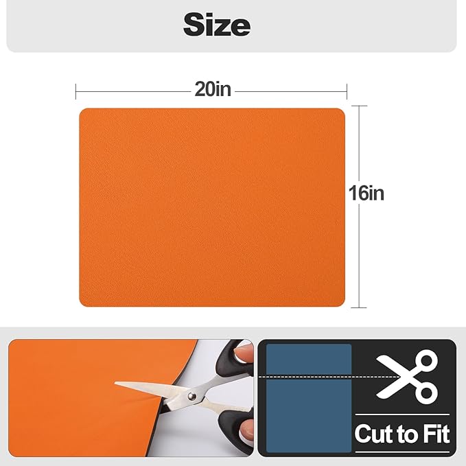 Ecotrim - Dish Drying Mat for Kitchen Counter | Coffee Bar Mat for Countertops | Heat Resistant Drainer Mat with Non-slip Rubber Backed | Hide Stain Kitchen Absorbent Draining Mat | Orange 16"x20"