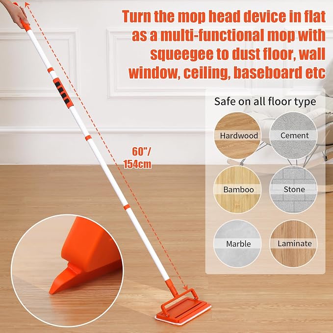 Ceiling Fan Cleaner Duster & Baseboard Cleaner Tool Mop
