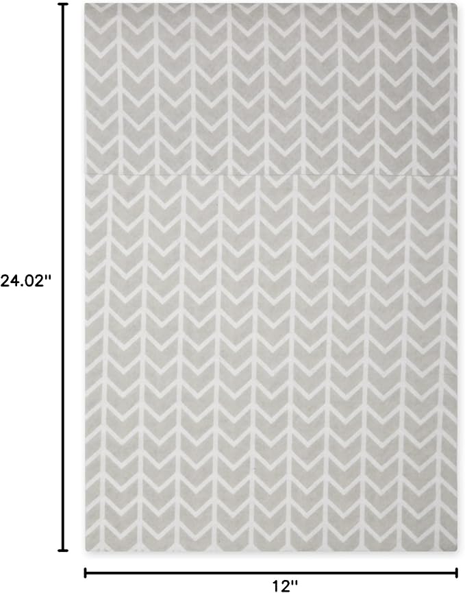 DII Fridge Liner Collection Non-Adhesive, Cut to Fit, 12x24, Cool Gray Herringbone, 6 Piece