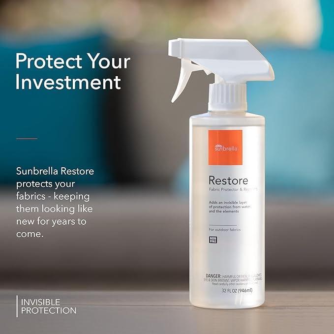 Sunbrella Extract (9.6 oz) + Restore (32 fl oz) Bundle | Extract Oil Stain Remover Fabric Cleaner with Restore Fabric Protector Spray & Water Repellent