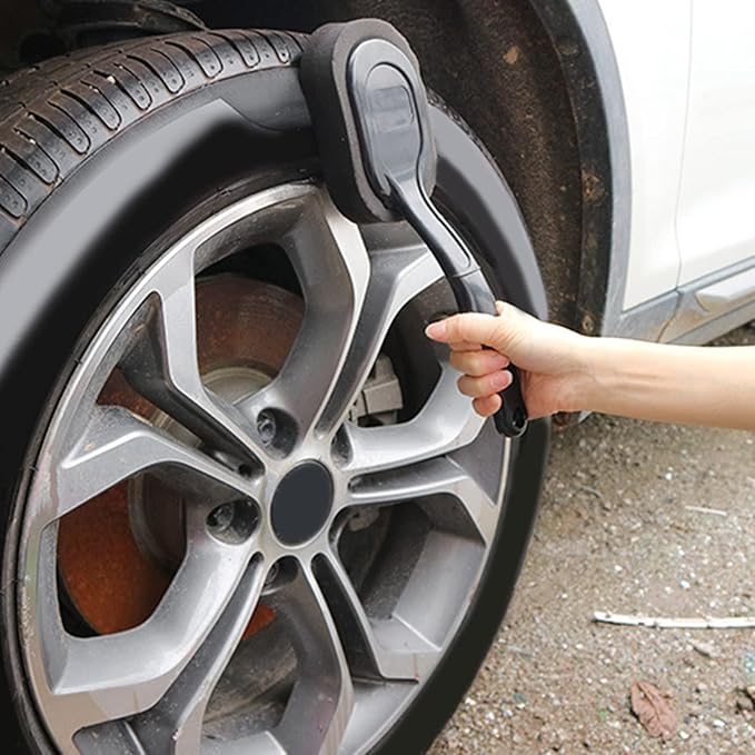 Car Wheel Polishing Waxing Sponge Brush ABS Washing Cleaning Tire Dressing Applicator Pads