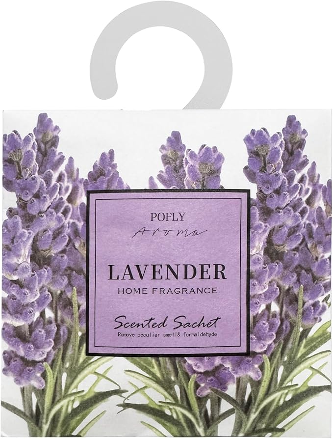 12 Pack Lavender Scented Sachets, Long-Lasting Fresh Scent, Air Freshener for Closet & Drawers, Hanging Deodorizer for Home