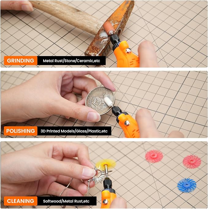 448PCS Rotary Tool Accessories Kit, 1/8" Universal Rotary Tool Bits, Includes 4V Cordless Rotary Tool (5 Speeds, 2000mAh) – Ideal for Sanding, Polishing, Engraving, Grinding