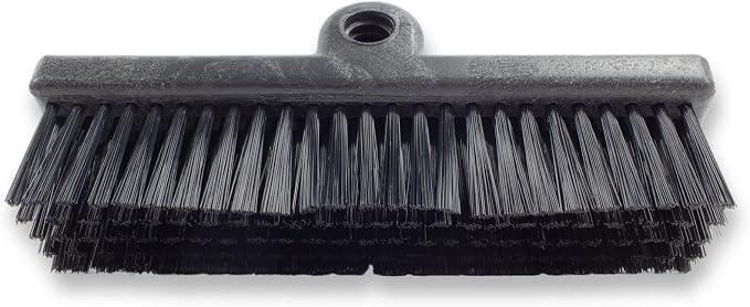 SPARTA 40423EC03 Plastic Floor Scrub Brush, Wall Brush, Equipment Brush With Nonabsorbent Bristles For Industrial Kitchens, Hospitals, Commercial Cleaning, 10 Inches, Black, (Pack of 2)