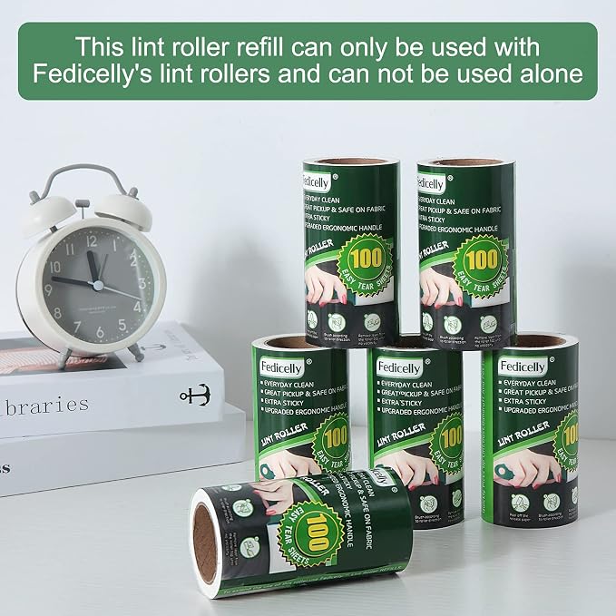 Fedicelly Extra Sticky Lint Rollers Pet Hair Remover for Laundry Clothes Furniture Carpet