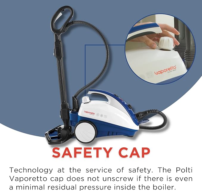 POLTI Vaporetto Smart Steam Mop and Steam Cleaner for Cleaning and Sanitizing with 12 Attachments Works for Tile Floor with Grout, Carpet, Car Detailing, Hardwood, & Furniture 1 Year Warranty
