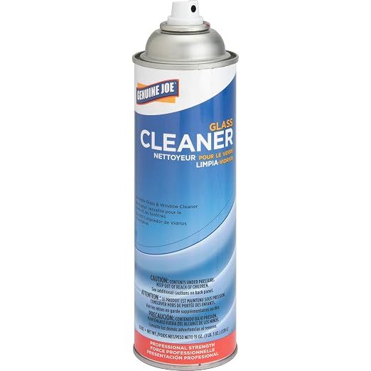 Genuine Joe Glass and Window Nonstreaking Aerosol Cleaner, 19 oz, Non Ammoniated Formula