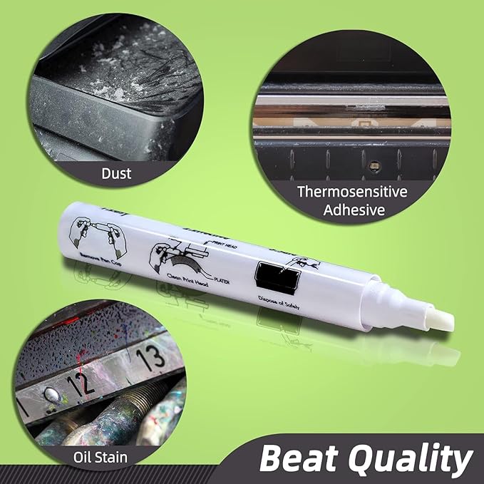 Thermal Printer Printhead Cleaning Pen for Thermal Receipt Shipping Label POS Card Printer Cleaner 12pcs (12)