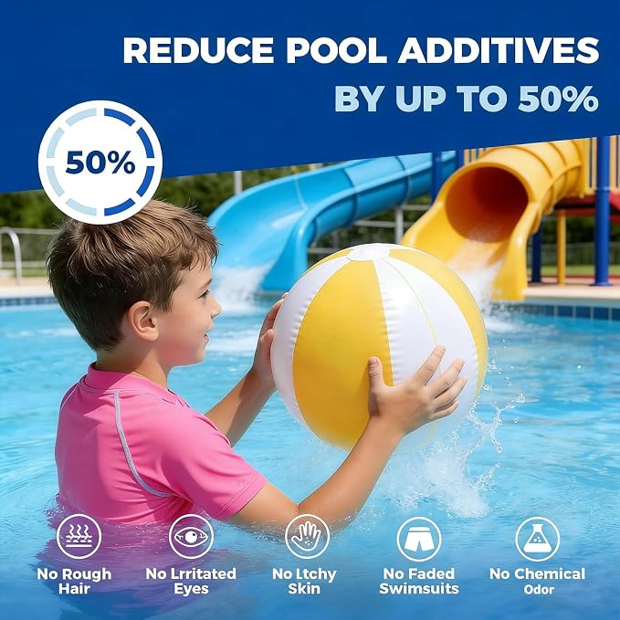 Pool Cartridge Unit 7.5k-20k Gallon Pools for Above Ground and Inground Pools, Up to 6 Month Pool Care,NSF 50 Certified