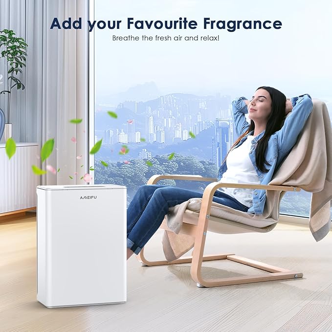 AMEIFU Air Purifiers for Home, Bedroom, Dorm & Large Room up to 2300sq.ft, H13 True HEPA with PM 2.5 Air Quality Display, Air Cleaner with Washable Pre-Filter for Pets Hair, Dander, Smoke, Pollen