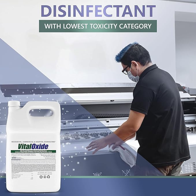 Vital Oxide Disinfectant, Deodorizer, Cleaner, Food-Contact Sanitizer, Virucide – (EPA registration #82972-1) – Kills Mold & Mildew, Eliminates Odors -1 Gallon