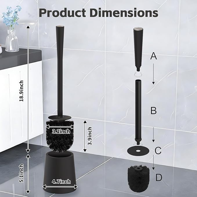 Toilet Cleaning Brush Set & Crevice Cleaning Brush Set