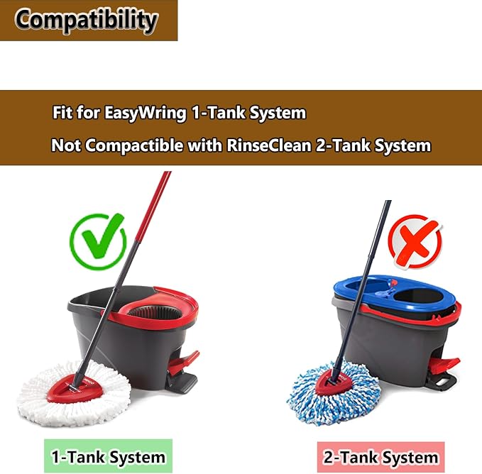 20Pack Spin Mop Replacement Heads,100% Microfiber Mop Head Replacement Compatible with Triangle Spin Mop, Easywring 1-Tank System, Easy Cleaning, Microfiber, Machine Washable