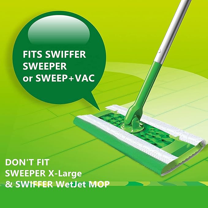 360° Heavy Duty Duster Refills for Swiffer,20 Count Duster Refills with 1 Handle + Wet Mopping Pad Refills for Swiffer Sweeper Wet Pads 30 Count