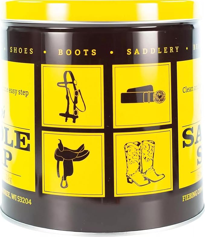 Fiebing's Yellow Saddle Soap for Leather (5 Pounds) - Leather Cleaner & Conditioner to Soften, Protect & Restore Leathercraft - Leather Soap for Car Seat, Couch, Shoe, Purse, Boot, Bag, & Saddles