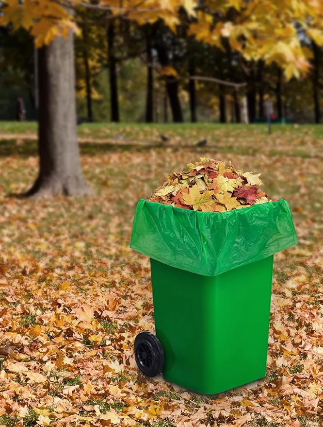 UMT Plastar 200 Count Compostable Trash Bags 30-33 Gallon, 32 x 38 Inch Biodegradable Garbage Bags 18 Micron, Green Eco Friendly Kitchen & Household Trash Bags