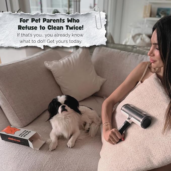 Claws & Co. Pet Hair Remover Roller: USA Owned Brand – Magic Pet Hair Removal Tool for Dog and Cat Hair – Reusable Lint Remover Roller Works on Clothes, Couches, Carpets and Car Seats