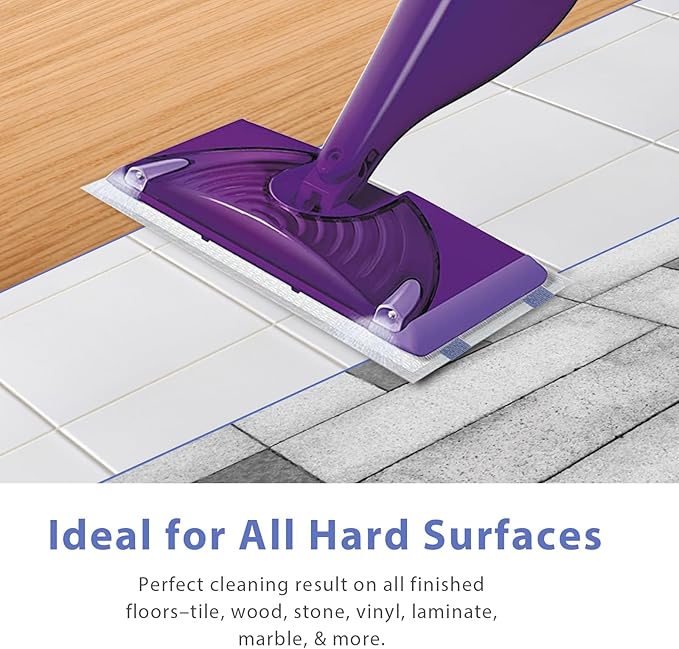 360° Heavy Duty Duster Refills for Swiffer,20 Count Duster Refills with 1 Handle + Mopping Pads Refills for Swiffer Wet Jet Mop - Thickness,Absorbent,24 Count