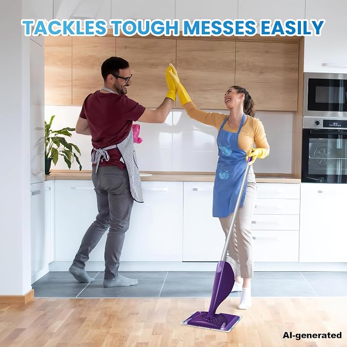 36 Count Refill for Swiffer Wet Jet Spray Mop, 5-Layer Thickened Super Absorbent Disposable Wet Jet Pads for All Floor Types