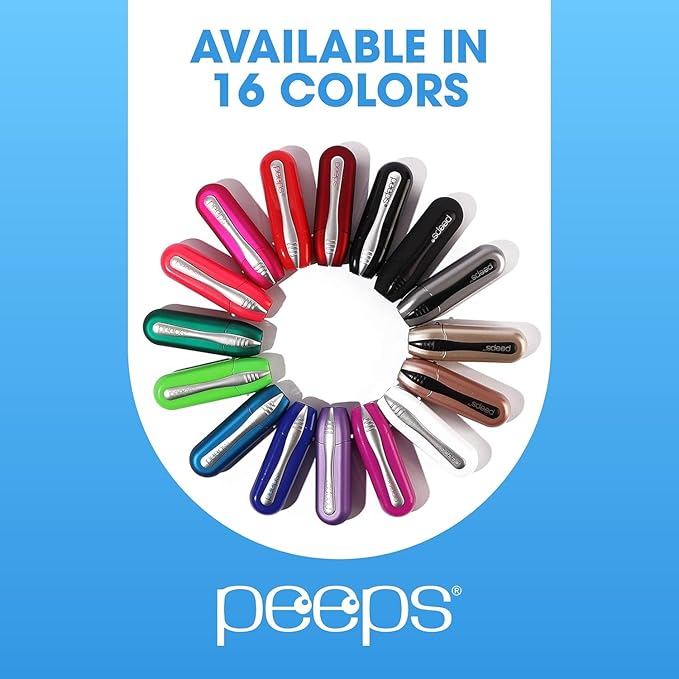 Peeps Glasses Cleaner - for Eyeglasses, Reading Glasses, and More - Lens Cleaner with Carbon Microfiber Tech-Injected Blue-1 Count (Pack of 1)