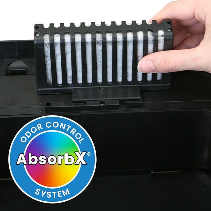 iTouchless AbsorbX 3-Pack Trash Can Odor Filter - Natural Activated Charcoal Deodorizer for Kitchen, Nursery & Compost Bins - Fits 8 Gallon & Larger iTouchless Cans