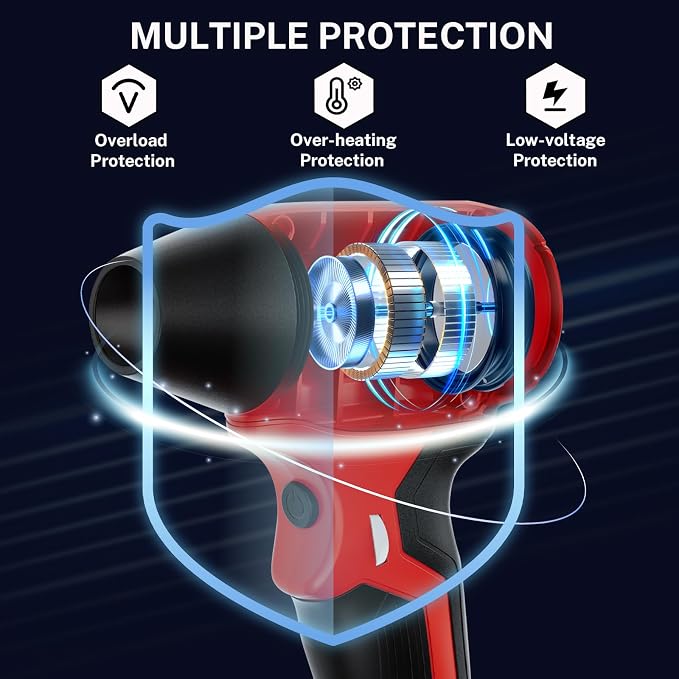 Cordless Dust Blower Compatible with Milwaukee M18 18V Battery, Handhled Leaf Blower Electric Compressed Air Duster Turbo Jet Fan with Nozzles for Blowing Leaves and Dust