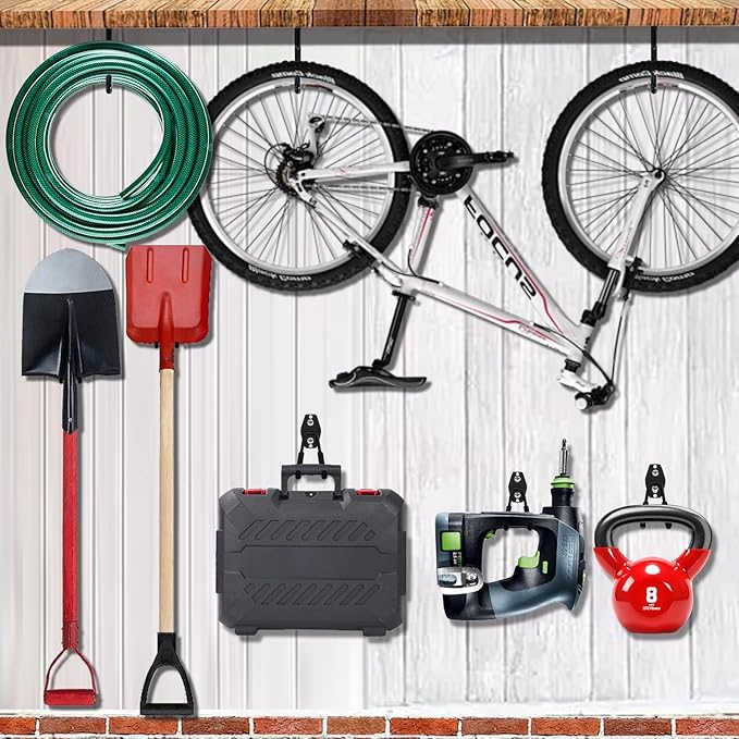 3-H Oversized Garden Power Tool Hanger 2 Pack, Weedeater Hanger,Garage Wall Hooks for Thick Body & Battery-Powered Weed Eater, String Trimmer, Leaf Blower