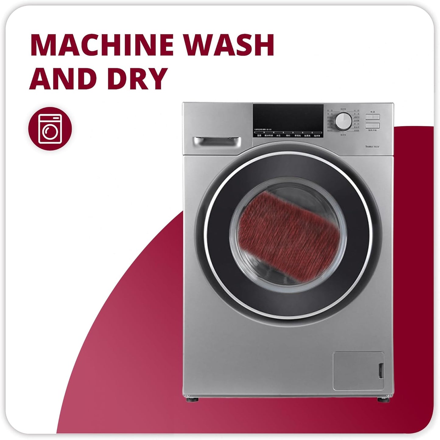 Bath Mat,Ultra Thin Bathroom Rugs,Rubber Bath Mats for Bathroom,No Slip Bath Rugs,Quick Dry,Machine Washable,Low Pile,Absorbent,Shower Outside,Sink,Home Decor Accessories.Red,1'5"x2'3"(2 Pack)