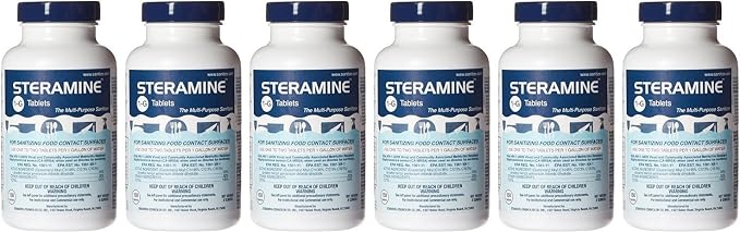 Steramine Quaternary Sanitizing Tablets (6 Pack of 150 Each), Blue