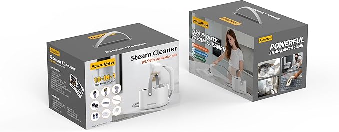 10-in-1 Multipurpose Steam Cleaner, Handheld Steamer for Cleaning Home & Auto Car, High Pressure Steam Cleaner for Grill Floor Window Upholstery Kitchen Bathroom - 1200W, Portable, Fast-Heating, Blue