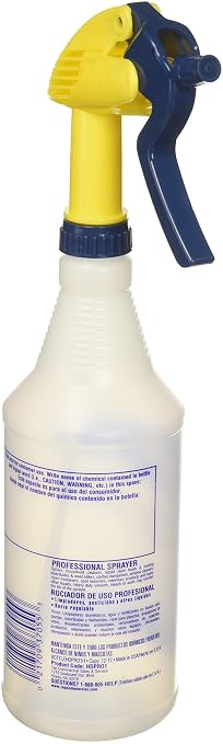Zep, ZPEZUNRS128, No Rinse Floor Disinfectant, Blue,1Each & Professional Sprayer Bottle 32 ounces - Up to 30 Foot Spray, Adjustable Nozzle