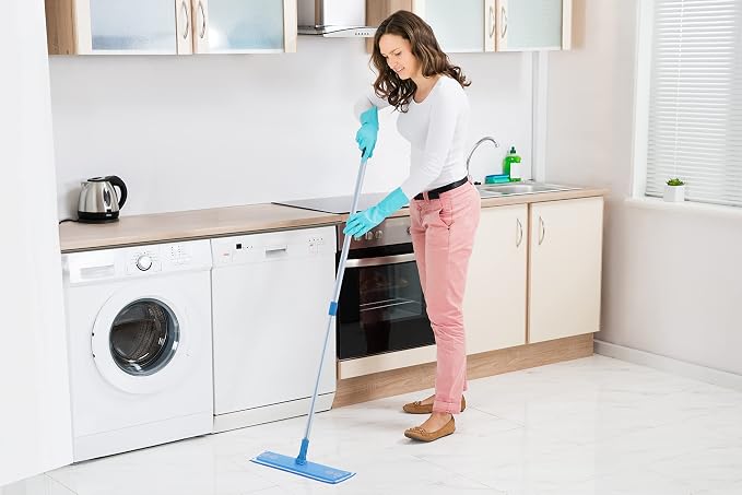 Superio Telescopic Miracle Mop with dusting and Mopping pad Refills, Kitchen, and Bath Cleaning, for Hardwood Floors, Ceramic Tiles, Linoleum