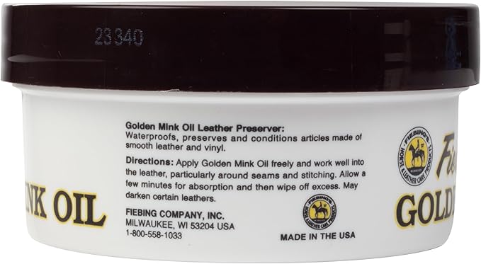 Fiebing's Golden Mink Oil for Leather Boots (6 Pack, 6 oz Each) - Leather Cleaner & Conditioner - Waterproof, Preserve, Soften All Smooth Leathercraft & Vinyl - Prevents Salt Stains On Couch, Purse