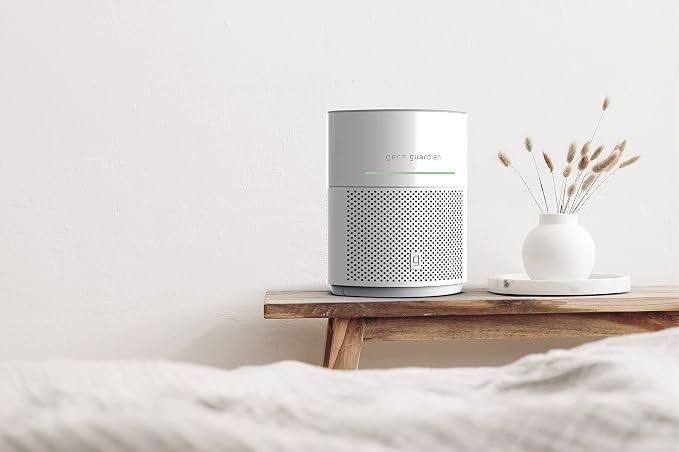 GermGuardian Airsafe+ HEPA Air Purifier for Home, Large Rooms Up To 1043 Sq. Ft. with HEPA Air Filter, UV-C Light & Air Quality Sensor, AC3000W, White