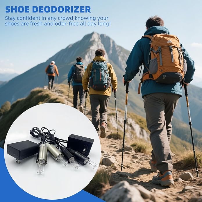 U-V Light O-zone Shoe Deodorizer, Portable U-V Shoe Cleaner for Sneakers, Boots, Dress Shoes