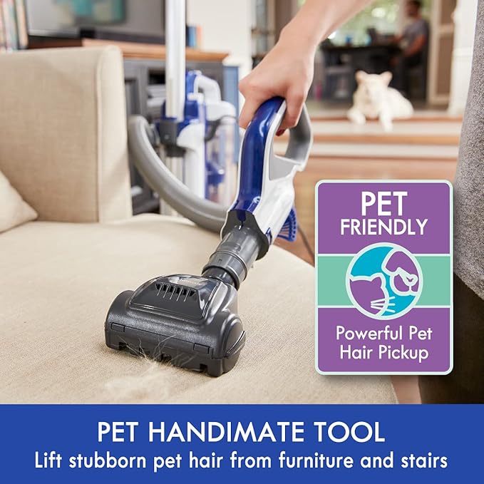 Kenmore DU5080 Bagless Upright Vacuum Lift Cleaner 2-Motor Power Suction with HEPA Filter, 3-in-1 Combination Tool, Pet Handi-Mate for Carpet, Hard Floor, 2 Liters, Navy