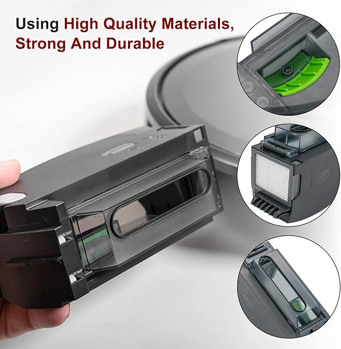 Dust bin Box Replacement for iRobot Roomba i3 i3+ i4 i4+ i6 i6+ i7 i7+ i8 i8+ E5 E6 E7 J7 Vacuum Cleaners Dust Bin Collector Parts with Automatic Dirt Disposal