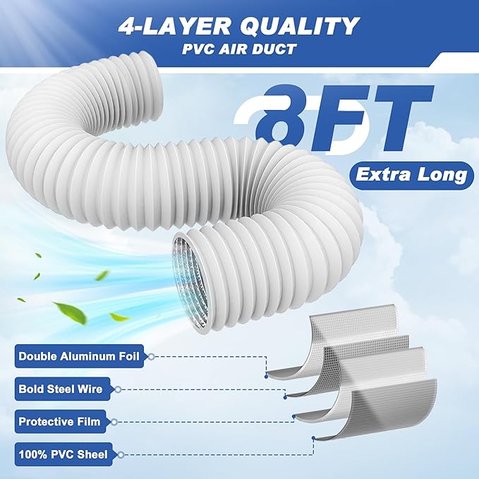 3-in-1 Indoor Dryer Vent Kit, 2026 Upgraded, 10 Pcs Polyester Filters for 4 Layer Purification System, Stainless Steel Screen Filter and Water Drawer For Electric Dryer