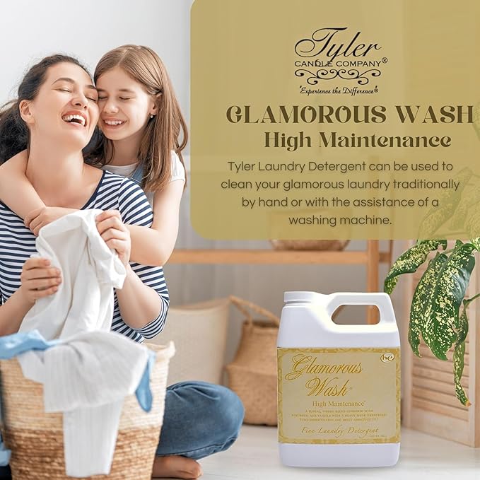 Tyler Candle Company Laundry Detergent - High Maintenance 64 Fl oz/with Dryer Sachet Single Pouch xL